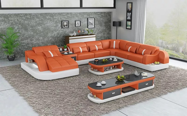 Design Sofa Komplettset Garnitur Polster Ecksofa Eckcouch Couch Sideboard