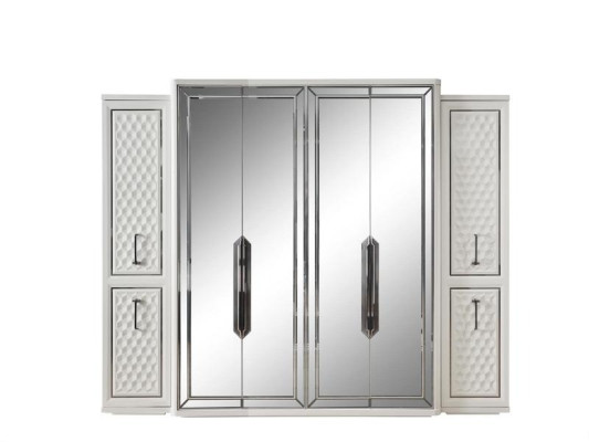 Schlafzimmer Möbel Bett Nachttische Kleiderschrank Schrank Betten 4tlg