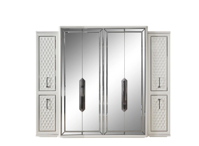 Kleiderschrank Schrank Luxus Holz Schränke Design Möbel Schlafzimmer Weiß Neu