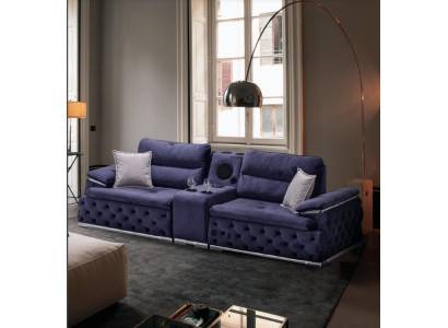 Chesterfield Sofas Couches Polsterung 4 Sitzer Lila Design xxl Big Sofa Couch