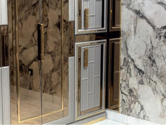Kleiderschrank Schrank Hochglanz Schränke Glänzende Möbel Luxus Glitzer