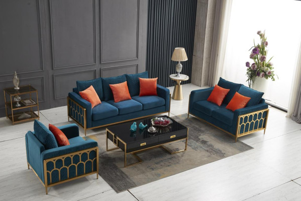 Sofagarnitur 3+2+1 Sitzer Relax Set Design Sofas Polster Couchen Leder