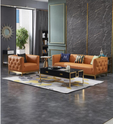 Klassische Sofa Couch Polster 3+1 Sitzer Couchen Leder Sitz Garnitur