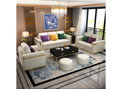 Sofagarnitur 3+1 Sitzer Sofas Couch Polster Garnitur Klassische Couchen