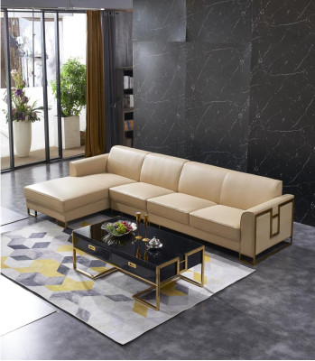 Modernes Sofa Ecksofa L Form Sessel Couchtisch Hocker Ecksofa Polster