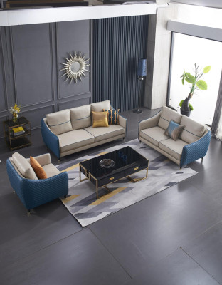 Wohnlandschaft Sofa Polster Sofagarnitur 3+2+1 Couchtisch Beistelltisch