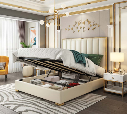 Luxus Schlafzimmer Möbel Bett 2x Nachttisch Set Betten Hotel Möbel 3tlg.