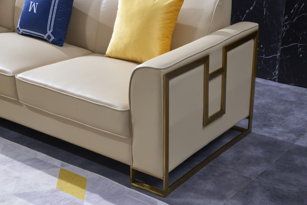 Luxus Design Eck Sofa Couch Polster Sitz Leder Garnitur Wohn Landschaft Italien