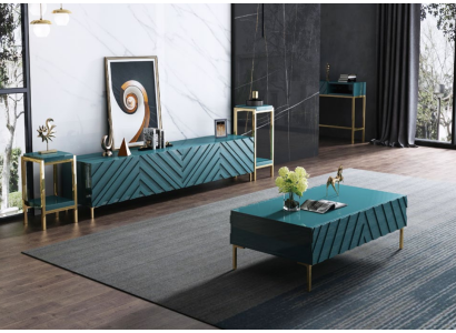 Designer Kommode Anrichte Low Side Schrank Wohn Zimmer Deko Regal Metall