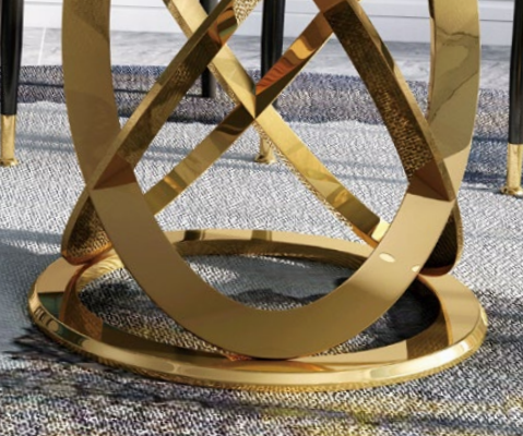 Hochwertige Wohnzimmer Rund Tische - Runde Designer Edelstahl Tisch