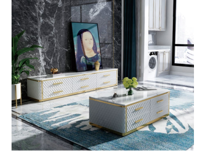 Sideboard TV Lowboard RTV XL Schrank Couchtisch Wohnzimmer Marmor