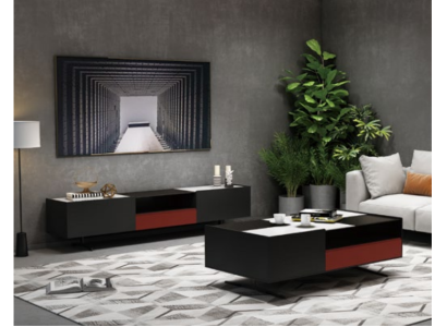 Italienische Designer Möbel 3tlg. Set Kommode + Couchtisch + RTV