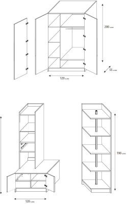 Jugendzimmer Kinderzimmer Schrank Kleiderschränke Rosa Schränke Moderne Möbel