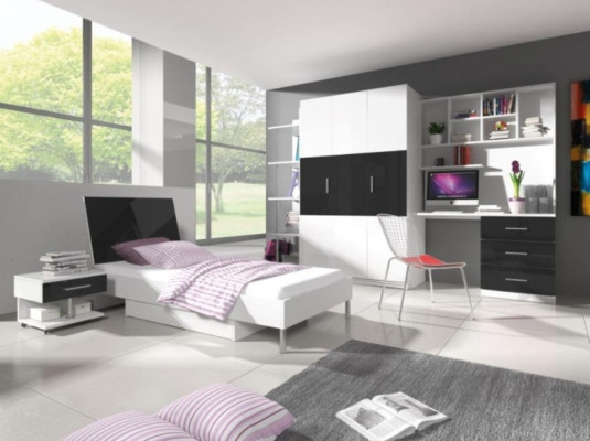 Eckschrank für Jugendzimmer Kinderzimmer Schrank Schränke Bücherregal Modern Neu