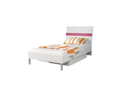 Betten Rosa Holz Design Einzelbett Hochglanz Single Kinderzimmer Bett Mädchen