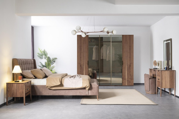 xxl Kleiderschrank hoch braun schlafzimmer Schränke Glasschrank holz moderne neu