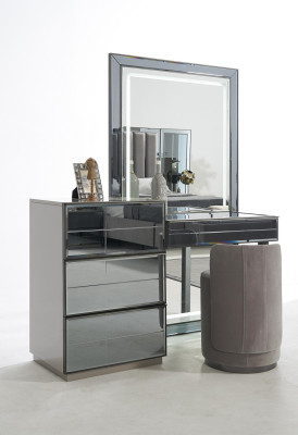 Schminktisch Set Konsole Schlafzimmer Möbel Design Hocker Luxus Tisch Holz 2tlg