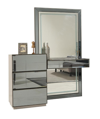 Schminktisch Set Konsole Schlafzimmer Möbel Design Hocker Luxus Tisch Holz 2tlg