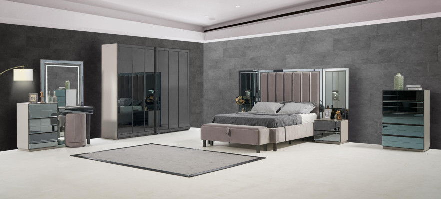 Schminktisch Set Konsole Schlafzimmer Möbel Design Hocker Luxus Tisch Holz 2tlg
