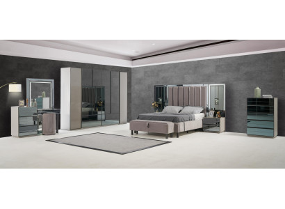 Luxus Schlafzimmer 8tlg Set Komplettes Zimmer Möbel Bett Nachttisch Schrank Neu