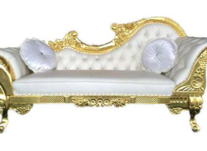 Edle Chesterfield Recamiere antik stil Chaiselongue Chaise Longue Sofa Liege Neu