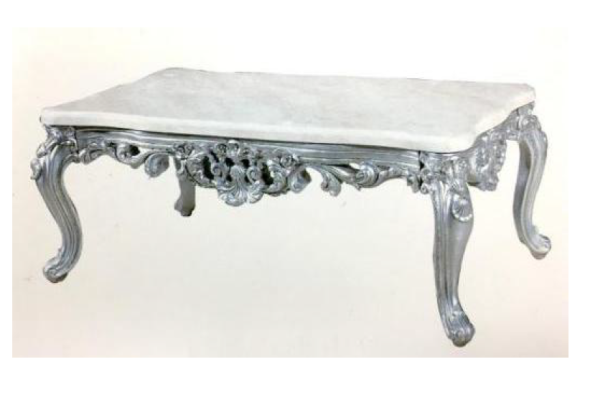 Barock Rokoko Couchtisch Holz Tisch Beistell Sofa Couch Tische Marmor