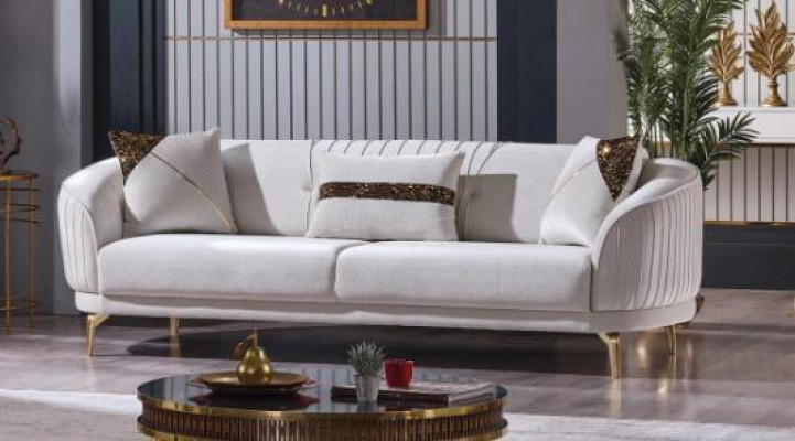 Designer Polstersofa Set Dreisitzer Wohnzimmer Couchen Moderne Möbel