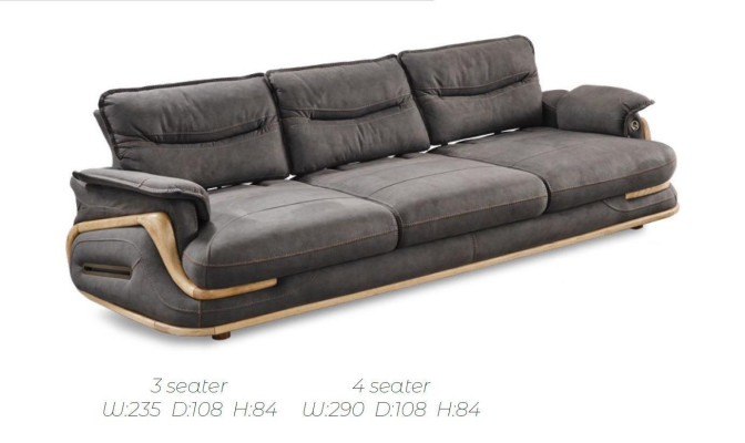 Design Sofagarnitur 4+3+1 Leder Sofa 3 tlg. Set Couchen Sofas Couch