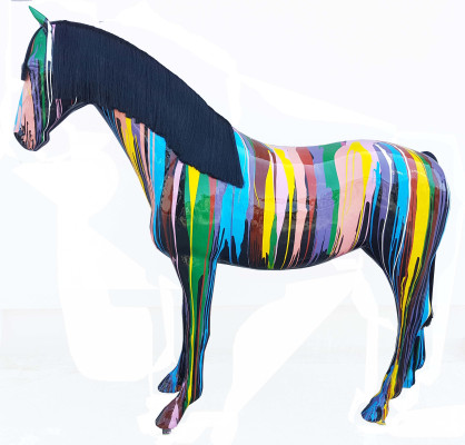 Designer Abstrakte Figur Moderne Figuren Dekoration Pferde Garten Skulpturen Neu