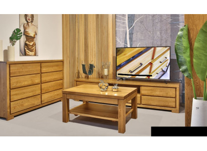 Wohnzimmer Holz Möbel Set Massive Kommode Sideboard Couchtisch rtv 3tlg. Set Neu