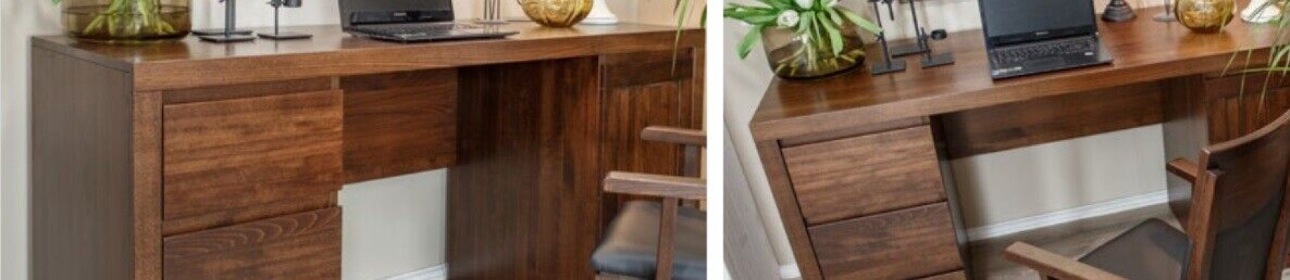 Büro set garnitur einrichtung tisch + sessel massiv holz möbel eiche vollholz