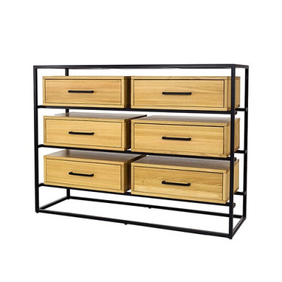 Design Commode Armoires Étagère Authentique Bois Side Low Board