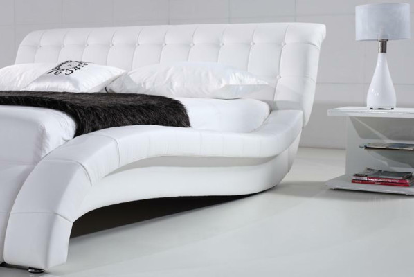 Bett Betten Polster Doppel Ehe Hotel Luxus Leder Moderne Deko Designer