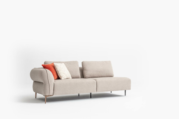 Ecksofa Beige Luxus Wohnzimmer Sofa Couch L Form Modern Design 420x170