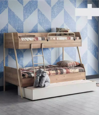 Dreifaches Etagenbett Bett Doppelstockbett mit drei Schlafplätzen