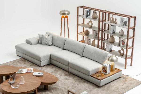 Sofa Couch Polster Möbel Wohnlandschaft Grau Eckgarnitur Weiche Couchen