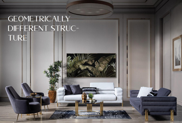 Viersitzer Sofa 4 Sitzer Sofas Stoff Weiß Wohnzimmer Luxus Modern Sitz