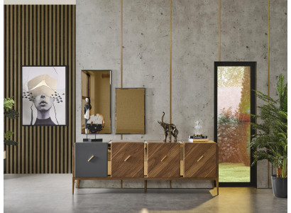Sideboard Kommode Luxus Schränke Kommoden Wohnzimmer Holz Braun Möbel