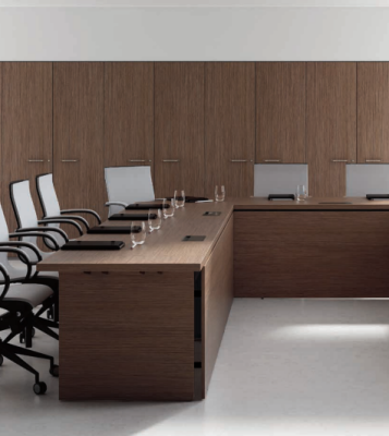 Konferenztisch Stühle Gruppe Büromöbel Italien Bürotisch Besprechungstisch 7tlg.