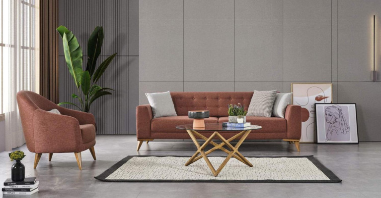 Wohnzimmer set Rosa Stilvoll Garnitur sofa 3+1 Sitzer Sessel Couchen