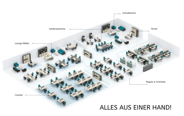 Luxuriöses 2-teiliges Büromöbelset Ecktisch + Aktenschrank für die Aufbewahrung von Dokumenten
