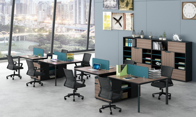 Büro Möbel Einrichtung Ausstattung Tisch 2 Arbeitsplätze Schreibtisch