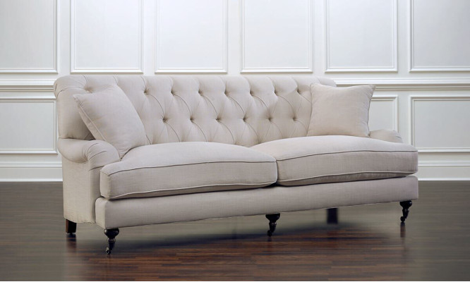 Chesterfield Luxus Sofa Couch Polster Sitz Stoff Garnitur 3+1 Sitzer Couchen