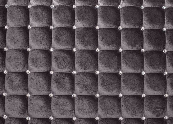 Designer schwarzes Chesterfield Bett mit Kristallsteinen Luxus Möbel