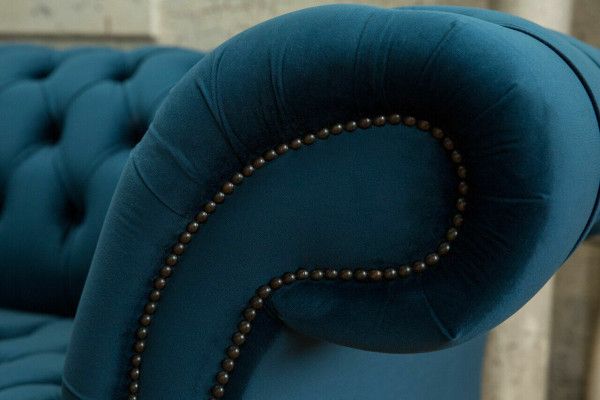 Design Chesterfield Sofagarnitur 4 Sitzer Stoff Couch Sofa Polster Sofas 265cm