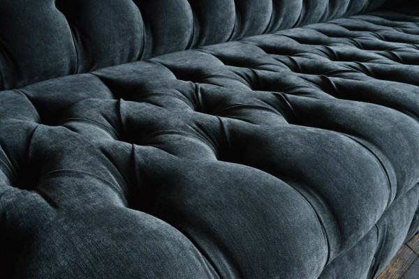 Designer Graue Chesterfield Couch Big Sofa 4-Sitzer Polster Möbel