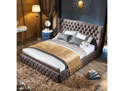 Chesterfield Big Bett Großer Kopfteil Ohren Betten Polster Doppelbett