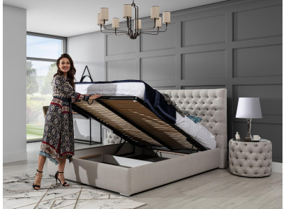 Modern Bett Weißes stilvolles Chesterfield Doppelbett Design Betten Polster Bett