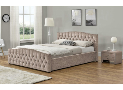 Gepolstertes Designer Bett Textil Leder Polster Betten 180x200cm Schlafzimmer