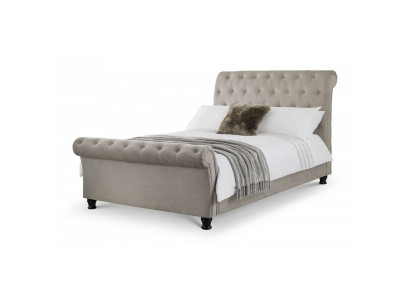 Chesterfield Design Polster Englisches Bett Grau 160/180x200 Doppelbett Betten